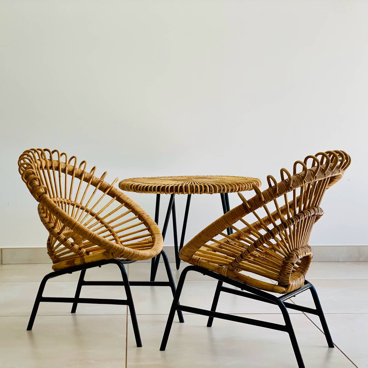 Children's rattan lounge set