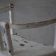 Decorative armchair painted white, Wabi Sabi, early 20th century