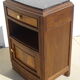 Art Deco bedside in solid walnut and walnut bramble, 1930's