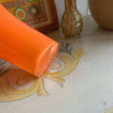 Vintage Opaline Glass Vase Orange - 1970s - Pop Style