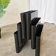 Giotto Stoppino for Kartell Black ABS Plastic Magazine Rack - 1970s Italy