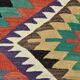 6x7 Kilim Multicolor Geometric Style Anatolian Kilim Rug, 166x230 Cm