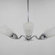Mid-Century Chrome-Plated 6 Flamming Chandelier by Instala Decin, 1950s
