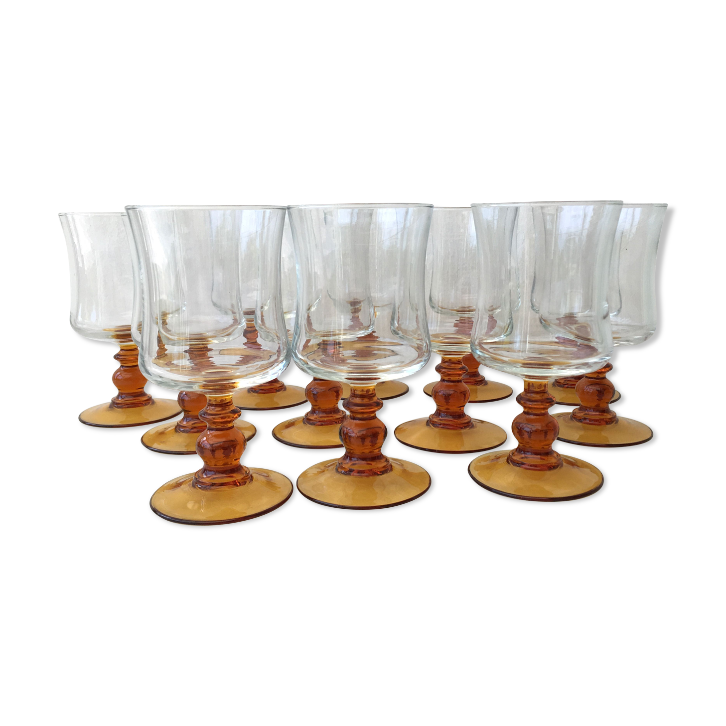 Set de 12 verres à vin vintage