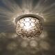 Round iron-ring glass ceiling lamp by Limburg Glashütte 1960s Germany