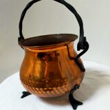 Copper cauldron on feet
