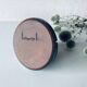 Candle holder in enamelled and signed stoneware