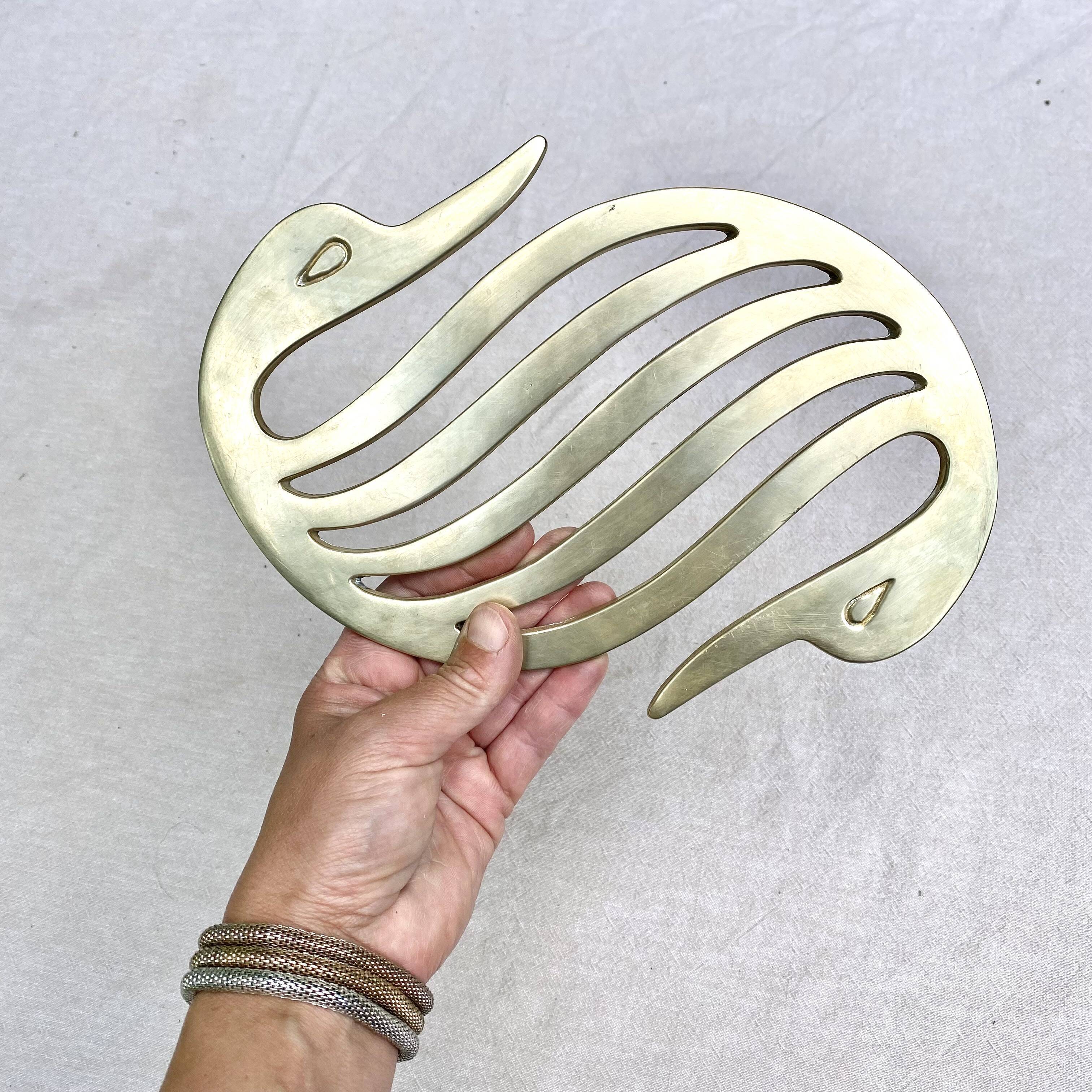 Dessous de plat en laiton vintage