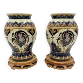 Rare paire de vases Art Nouveau Rozenburg Den Haag 1891