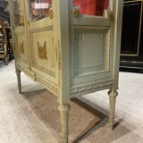 Louis xvi style showcase in rechampie wood and gilded bronzes from the napoleon iii period