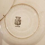 5 mismatched plates Gien, Digoin, Moulin des Loups, Saint Amand