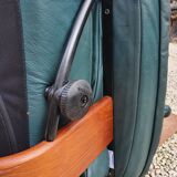 Vintage armchair ekornes green leather