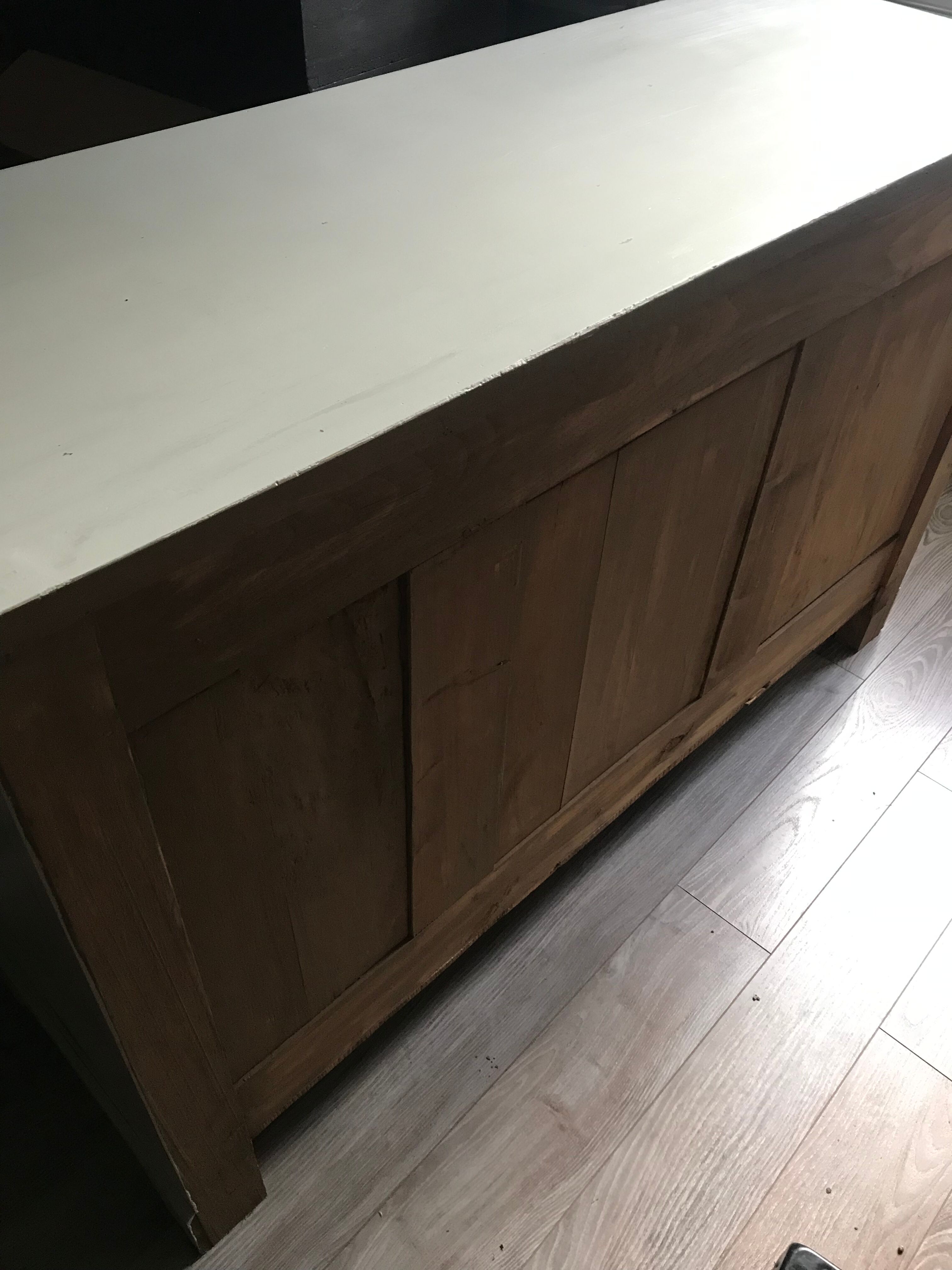 Large Parisian buffet gray putty