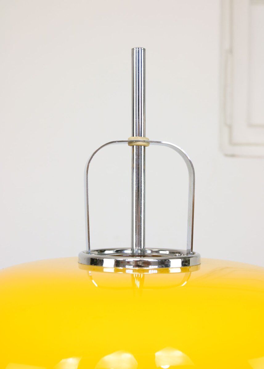 Space Age Yellow Medusa Floor Lamp by Luigi Massoni for Guzzini, 1970s