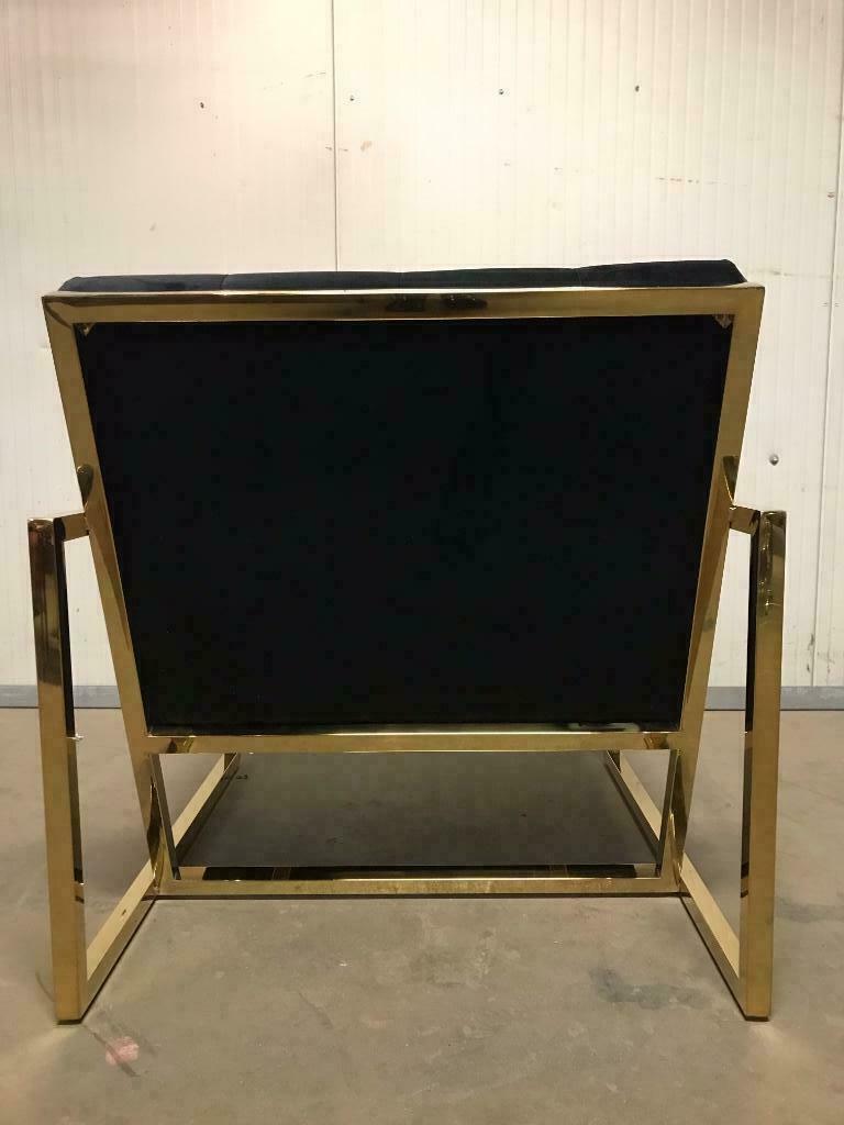 Fauteuil velours & or monoplace