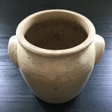 Beige stoneware cache pot