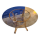 70s smoked glass and rattan table