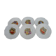 Lot of Six porcelain plates, fruit decoration
