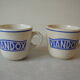 Lot de 2 anciennes tasses viandox en céramique