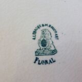 Plat rond A.Lebacqz et M.Bouchart motif Floral