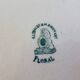 Plat rond A.Lebacqz et M.Bouchart motif Floral