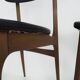 Pair of Scandinavian chairs in beech wood and skai from the 50s
