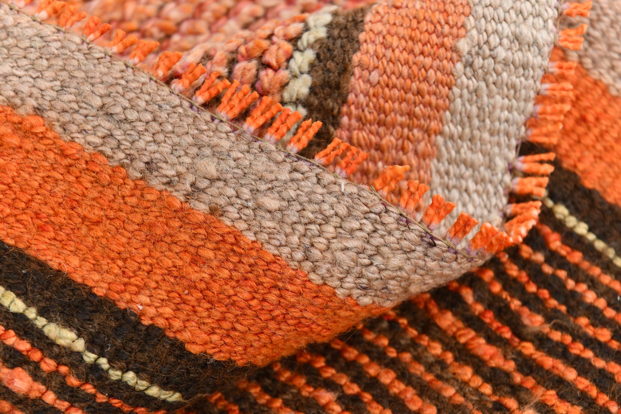 Tapis de couloir turc orange citrouille 3x10, 91x321 cm