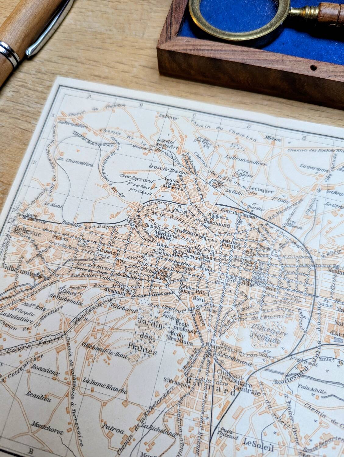 Plan Saint-Étienne imprimé en 1906