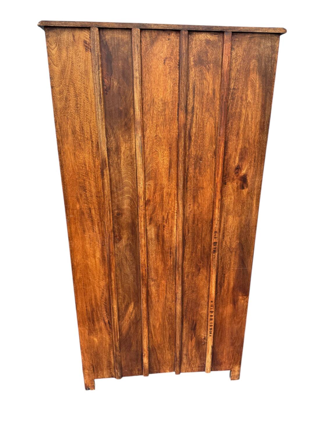 Grande vitrine / vaisselier en bois exotique. 175 cm. Deco vintage