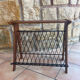 Scandinavian wood and steel magazine rack from the 60s
