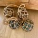 4 vintage fisherman float balls
