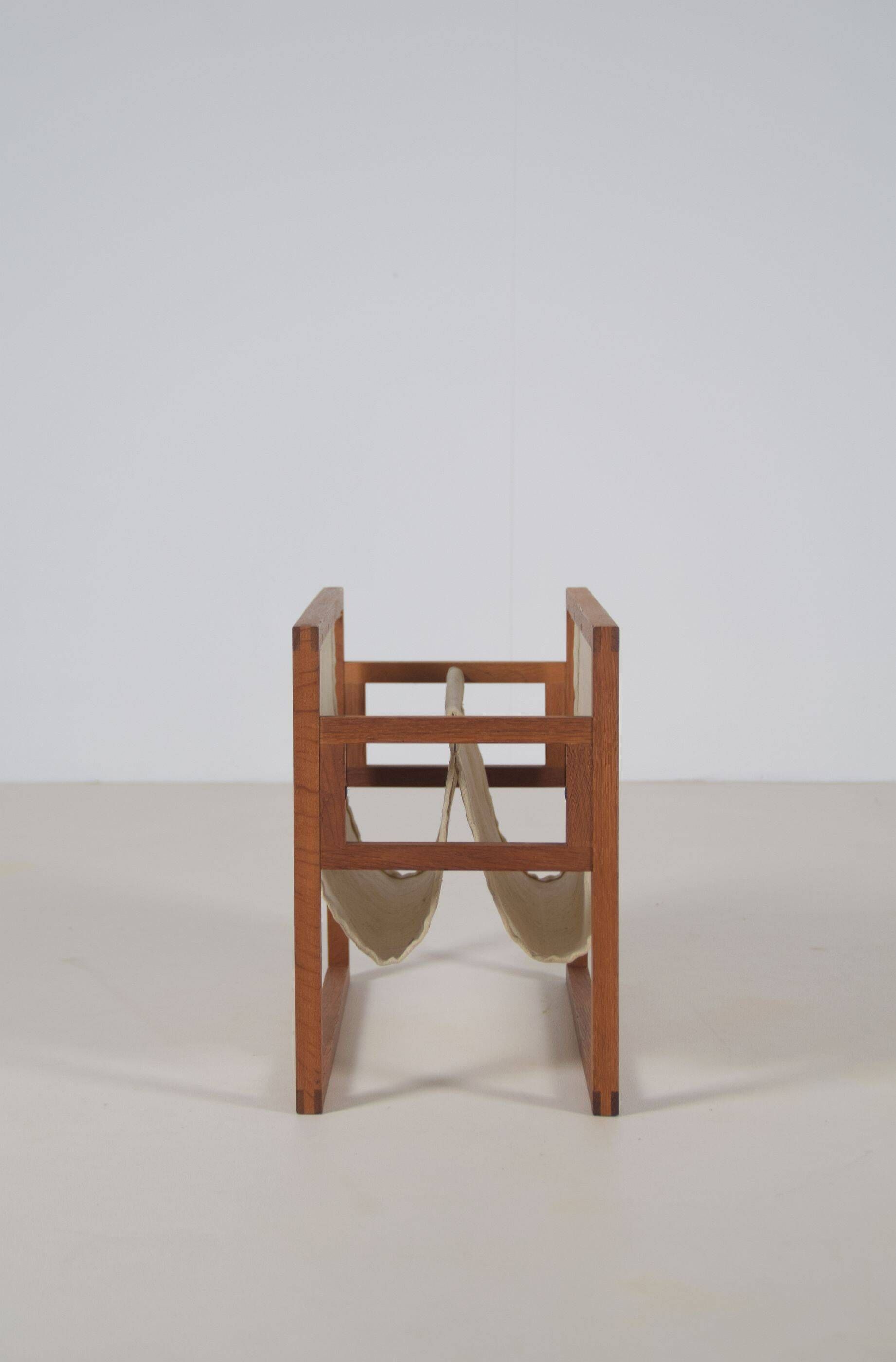 Danish magazine holder by Henning Wind-Hansen for Sika Mobler, 1960s