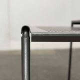 Postmodern perforated metal nesting side tables from Ikea, 1980s, set of 2.