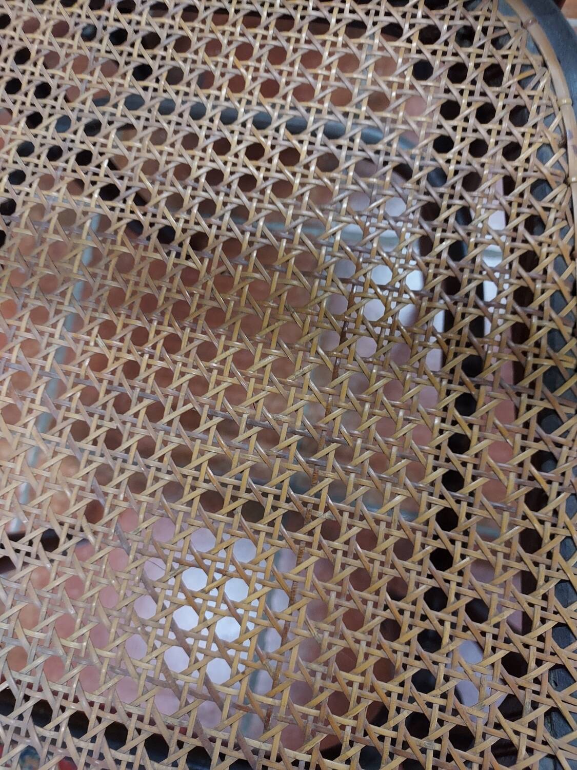 FISCHEL brand caned bistro chairs x 2