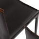 Set de 6 chaises en cuir noir par Studio Grassi & Bianchi pour Pellizoni Pasqualina 1980