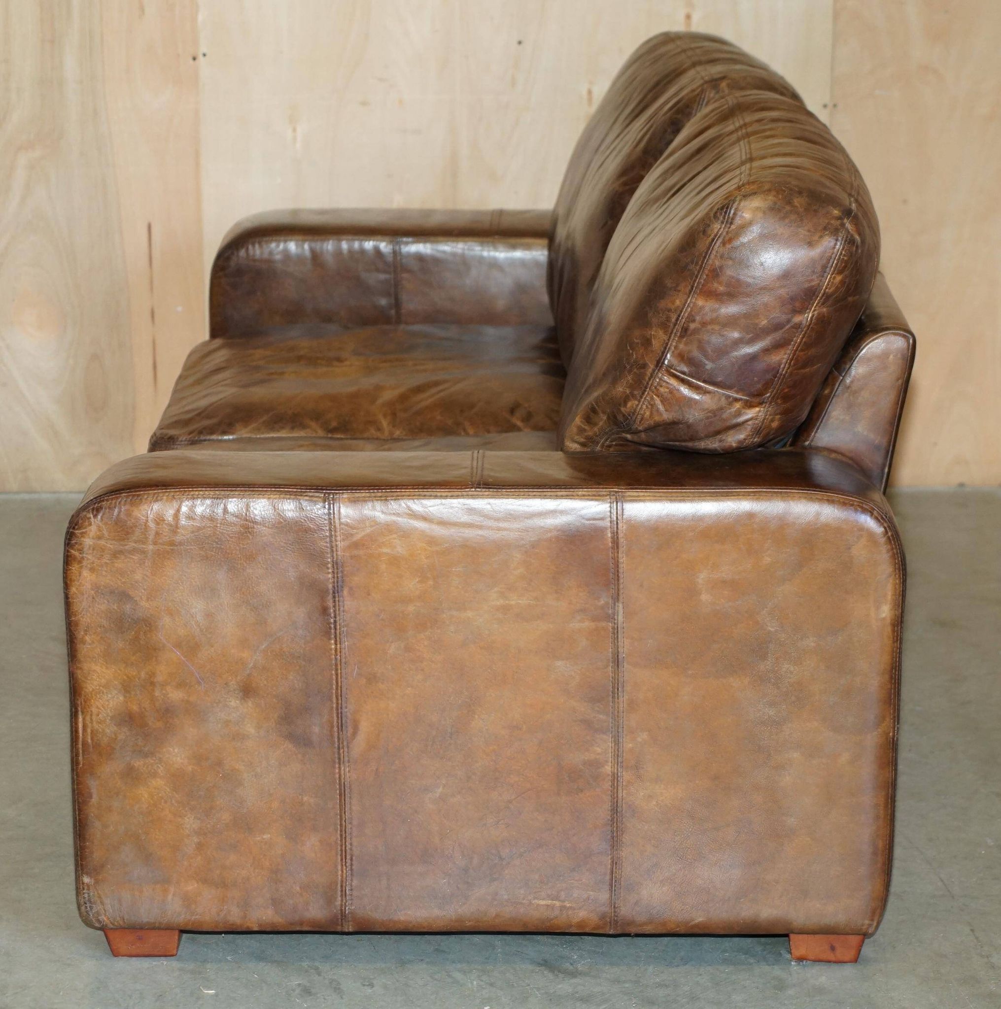 Halo Soho Heritage Leather Biker Sofa by Timothy Oulton