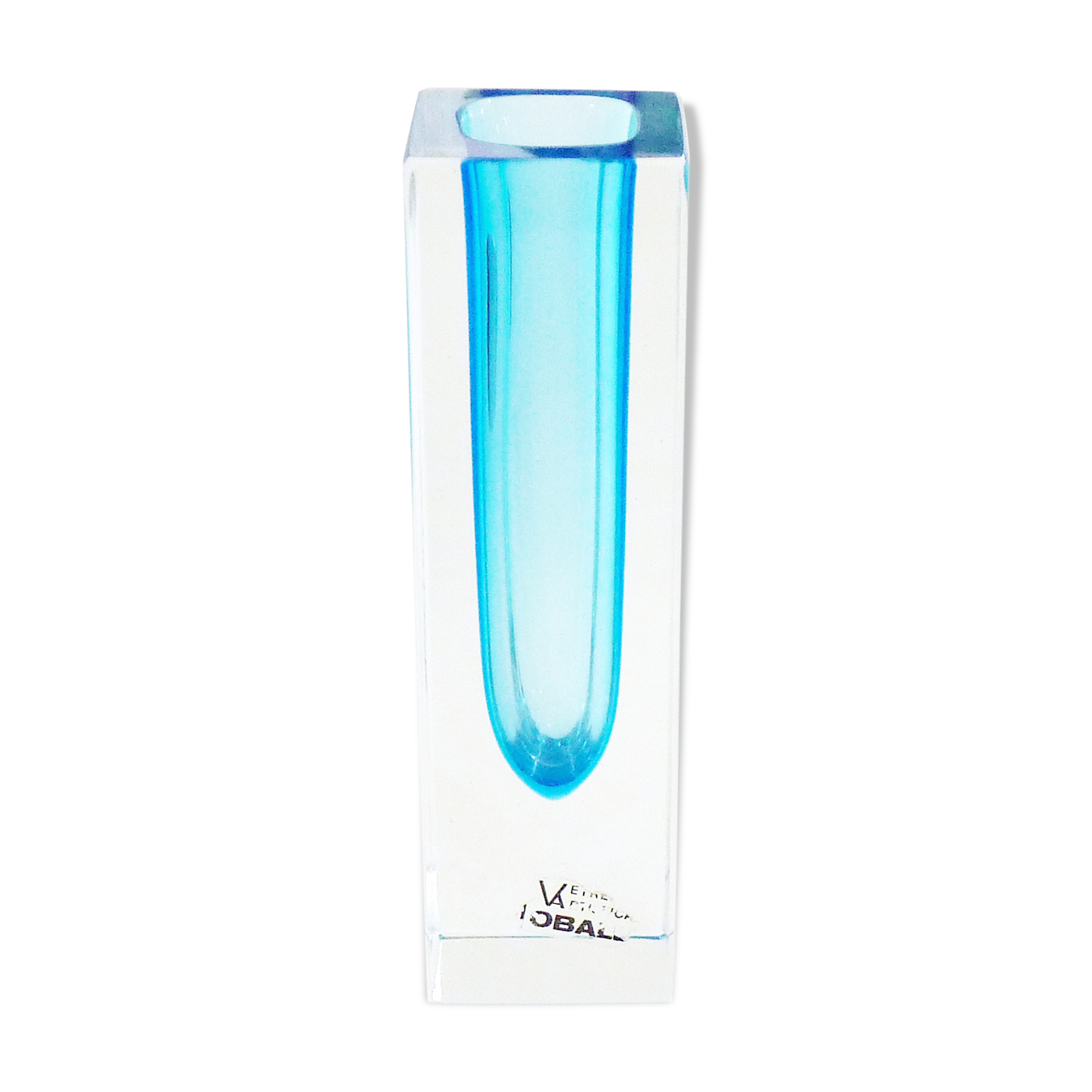 Vase Sommerso Murano turquoise