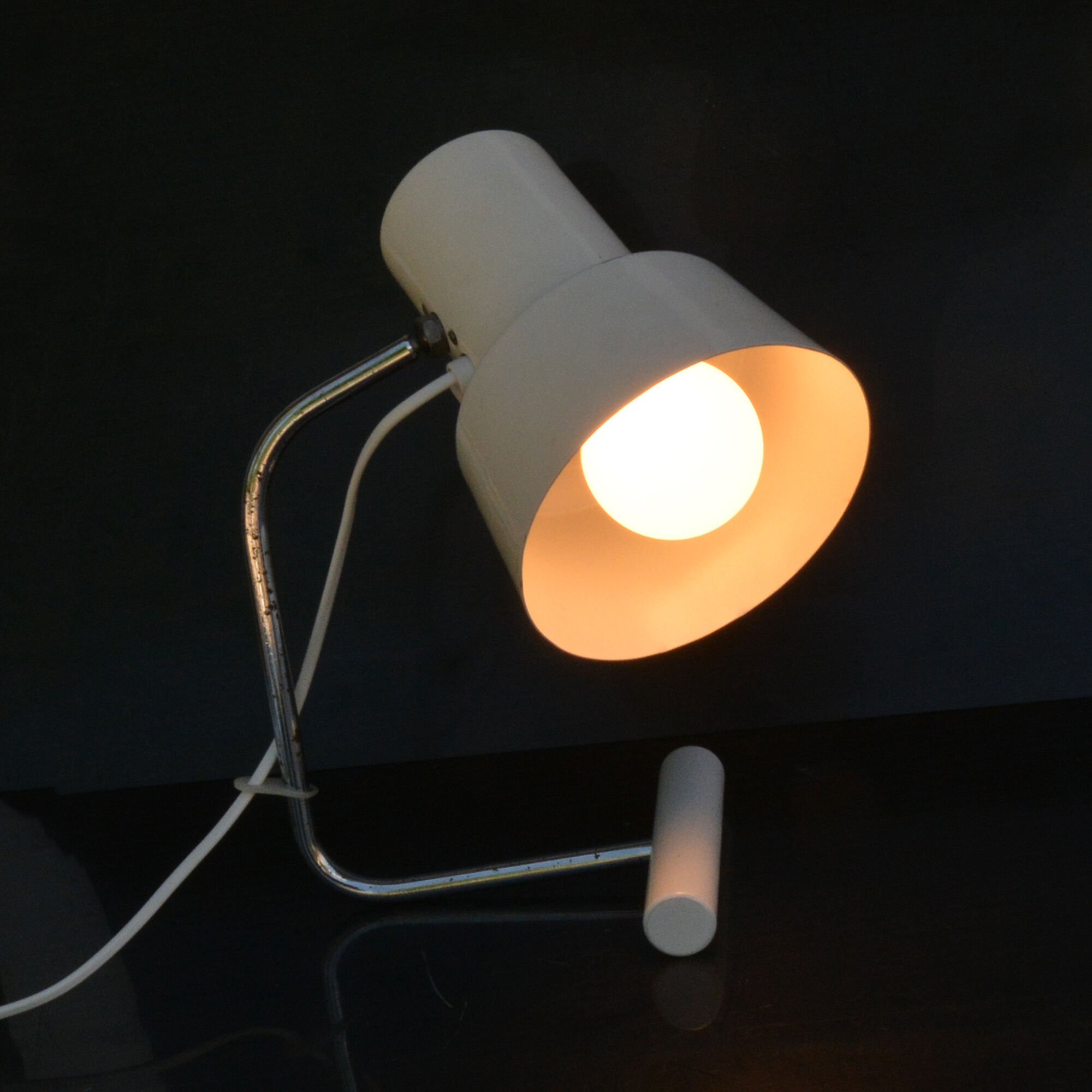 1960s design modern desk lamp, designed by J. Hurka, Napako, Czechoslovakia