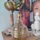 Yellow glass vase from the 60s