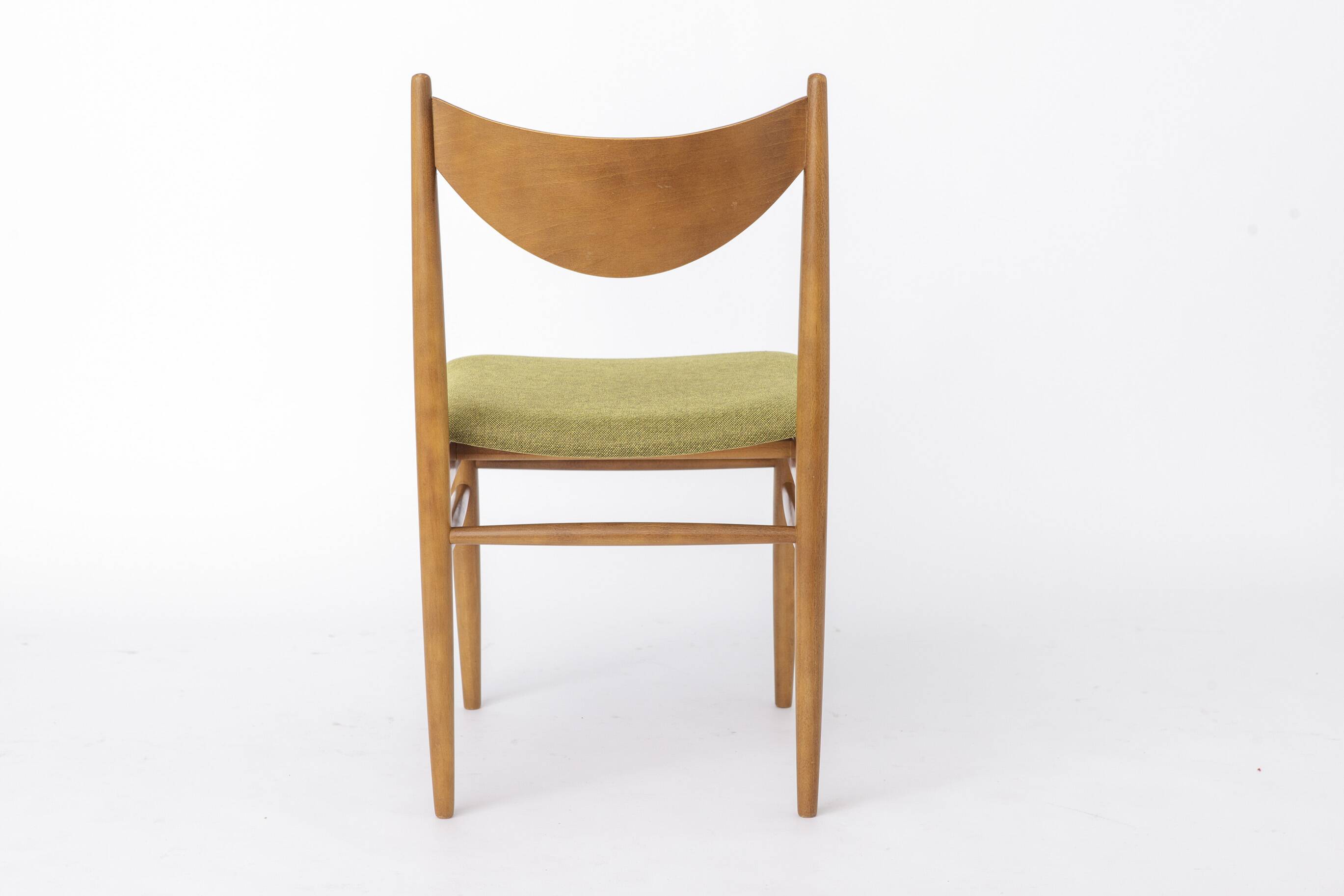 Set of 5 Vintage Dining Chairs, 1960s Germany, Wenzel, Beech Wood