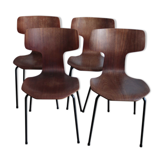 Set of 4 chairs Arne Jacobsen 60s