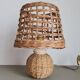Vintage wicker and rattan lamp – natural bohemian lamp