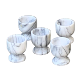 5 vintage marble coquetiers