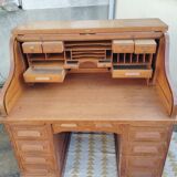 American desk with a "roll top" curtain