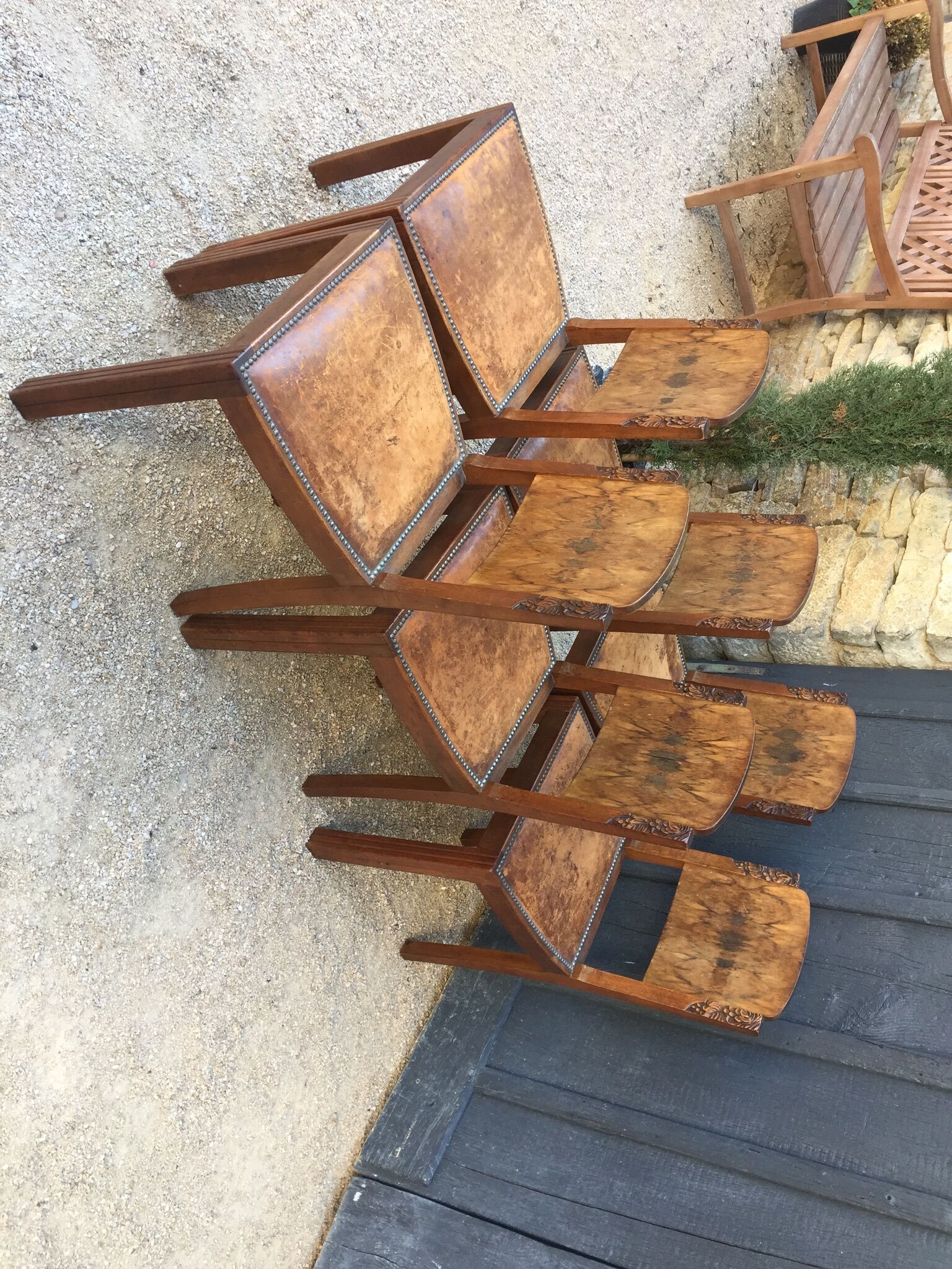 6 art deco chairs