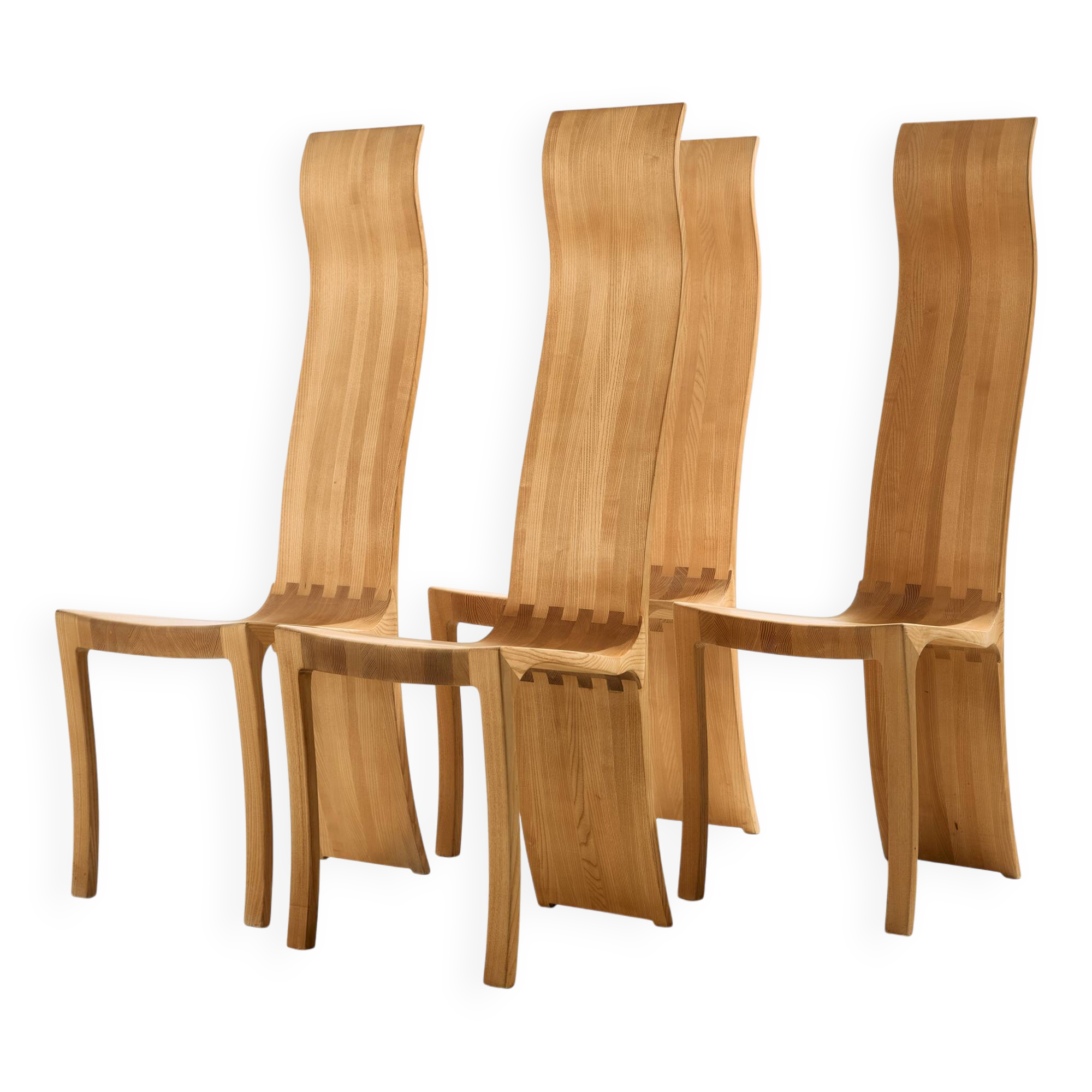 MK10620 Kragenæs solid ash dining chair by Walther Nielsen, Set of 4