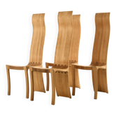 Chaise de salle à manger en frêne massif Kragenæs par Walther Nielsen, Lot de 4