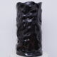 Thick black ceramic vase