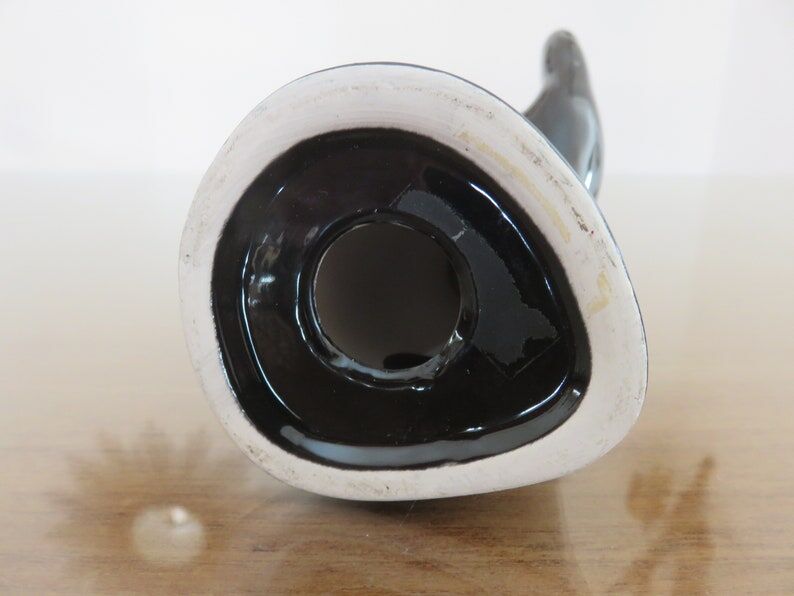 Black porcelain baguier hand 70s