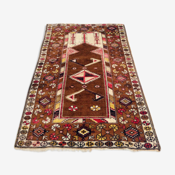 Old kazakh kurdish carpet 1950 - 125x205cm